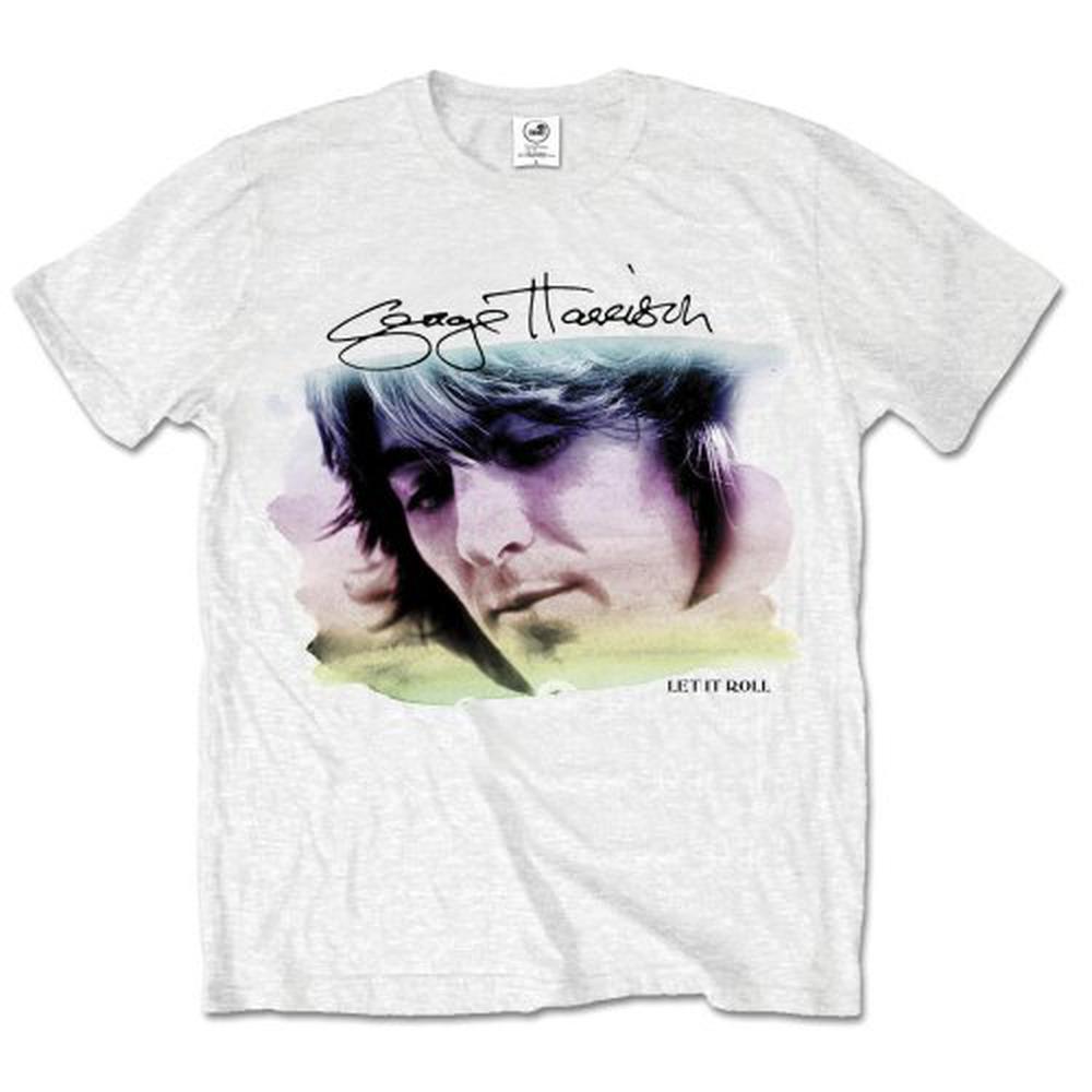 George Harrison - Water Colour Portrait Heren Tshirt - Wit